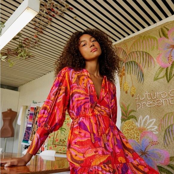 NWOT Farm Rio banana juice mini dress size XL - Picture 1 of 9